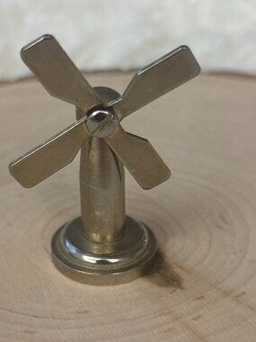 Vintage Mini Metal Windmill Desk Toy Spinning Whirligig Curiosity Small  Novelty